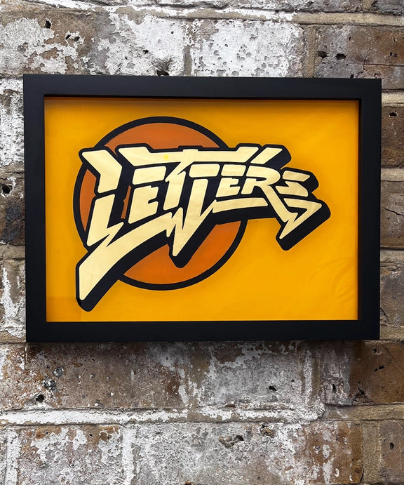 Letters gold Leaf Glass
