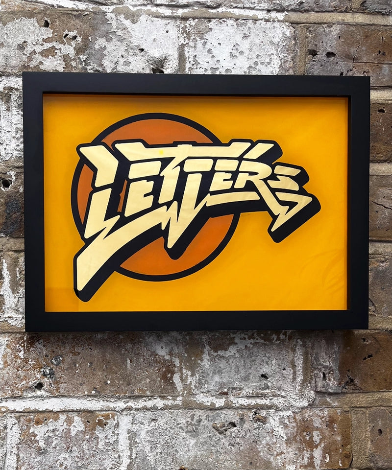 Letters gold Leaf Glass