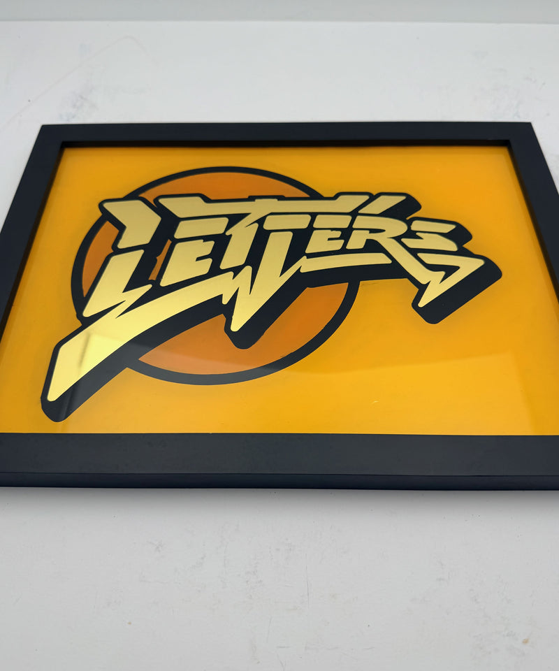 Letters gold Leaf Glass