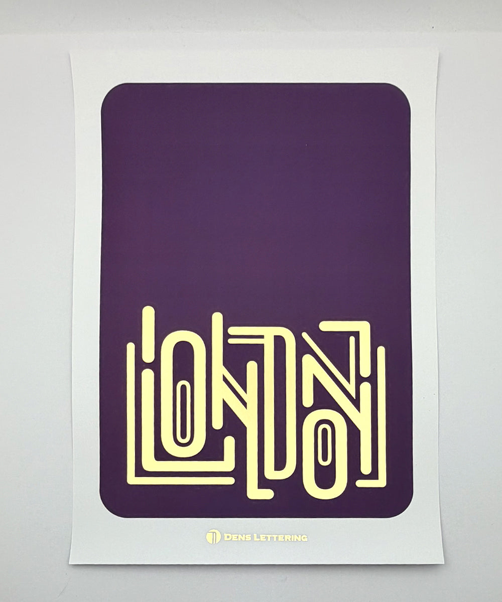 London - Metallic Gold Foil Print