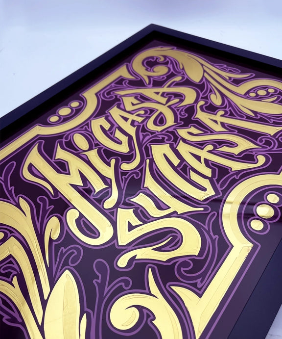 Mi Casa Su Casa, gold Leaf Glass