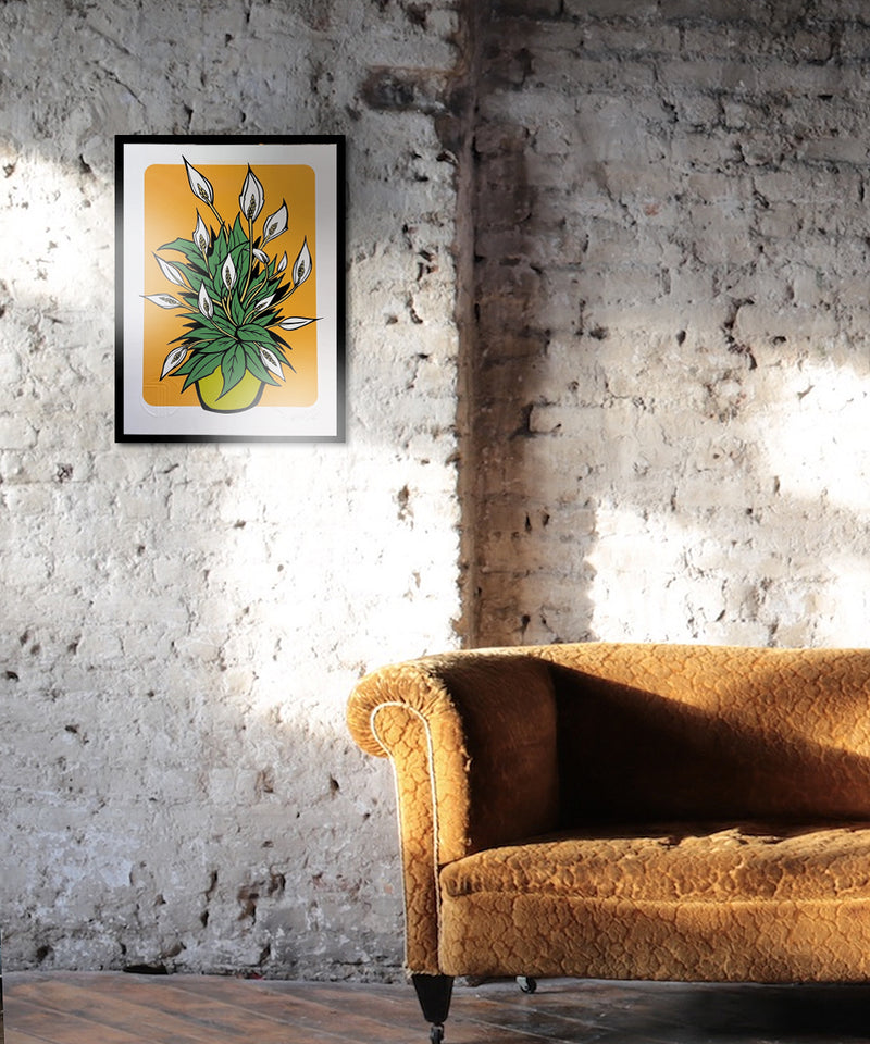 plant print, peace Lilly print