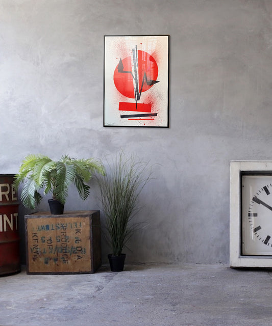 Red Circles Screen Print