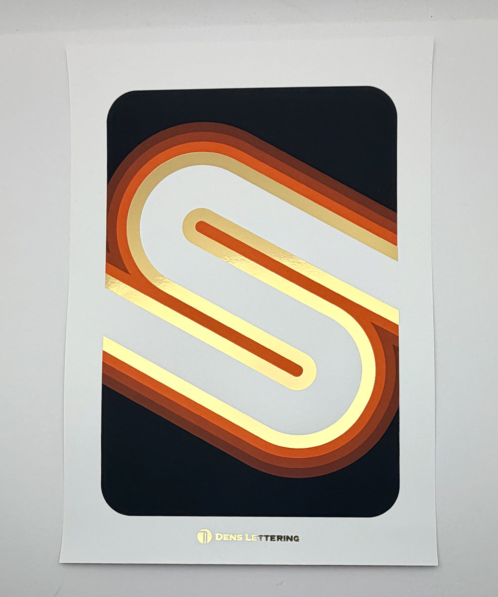 Graphic print, gold foil print, typography print