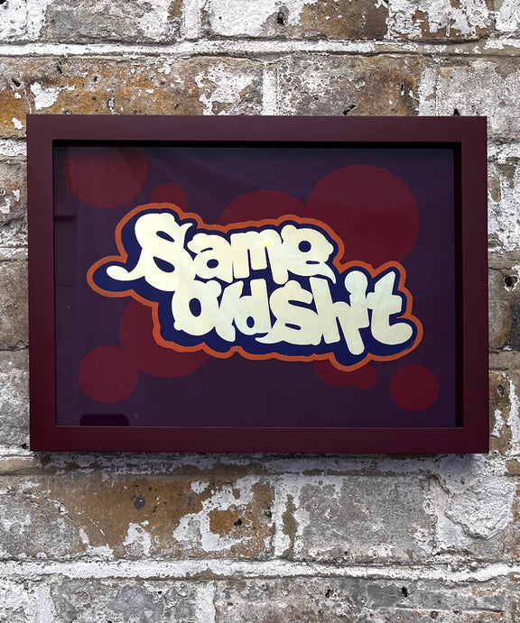 Same Old Shit Gold Leaf Glass