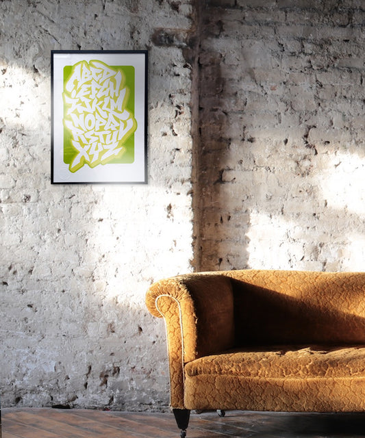 graffiti print, calligraphy print