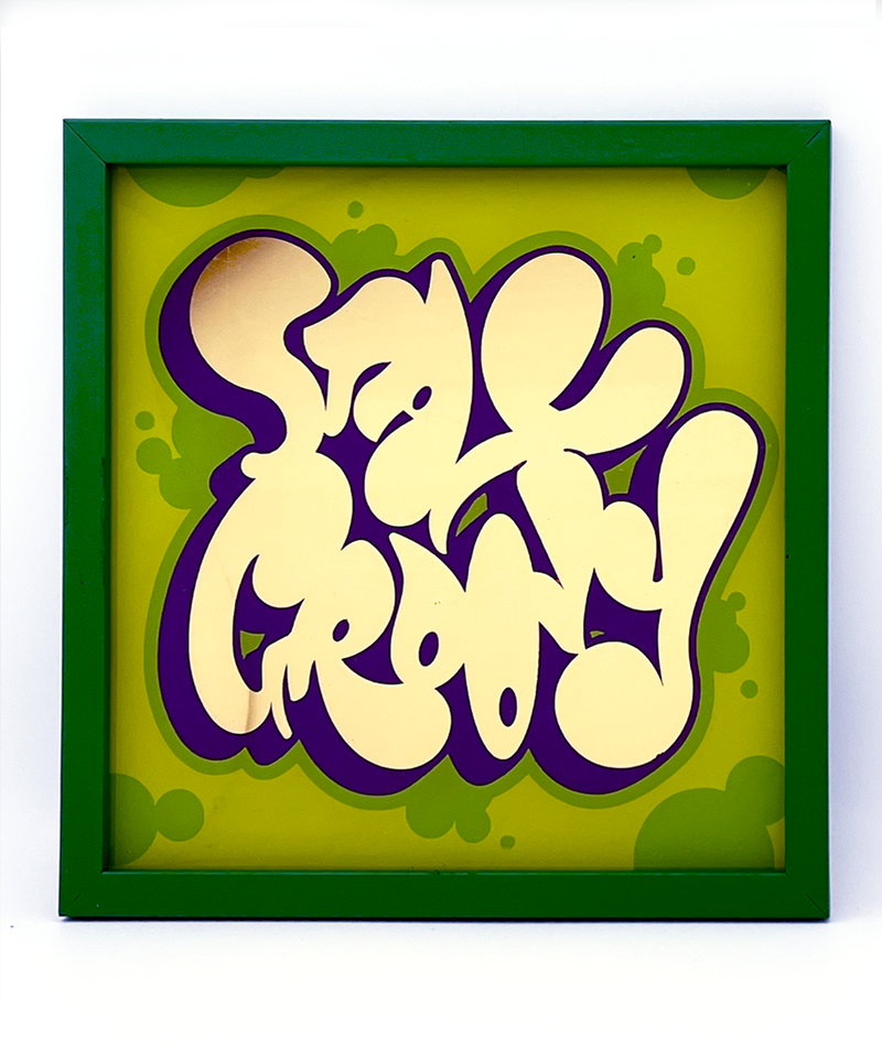 Stay Groovy Gold Leaf Glass
