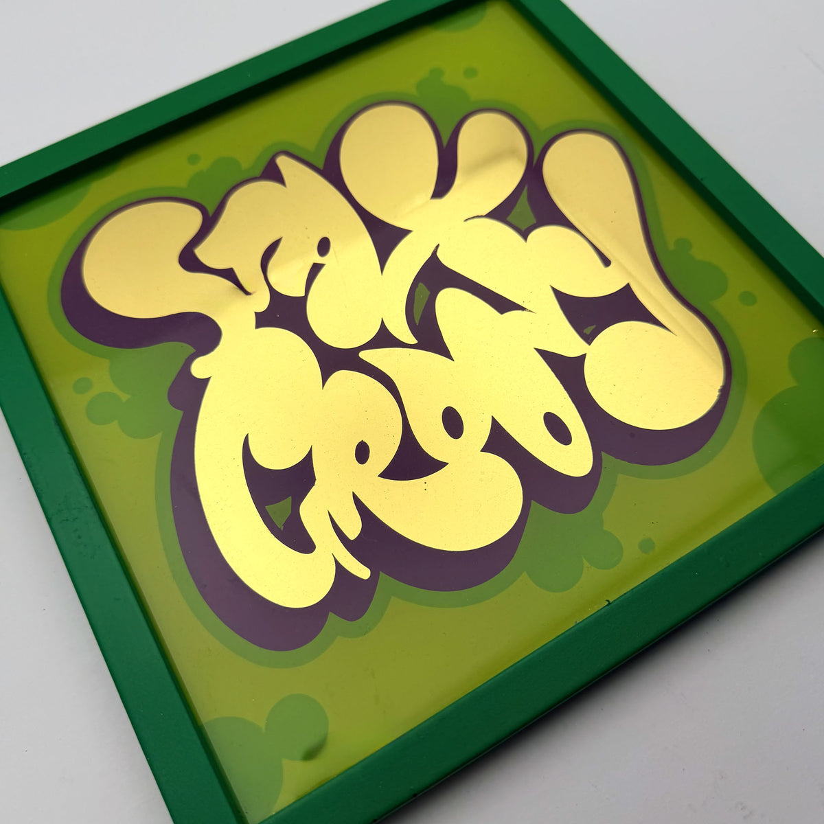 Stay Groovy Gold Leaf Glass