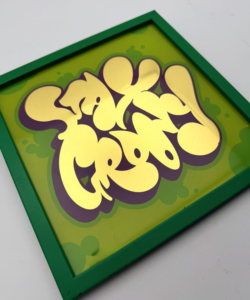 Stay Groovy Gold Leaf Glass
