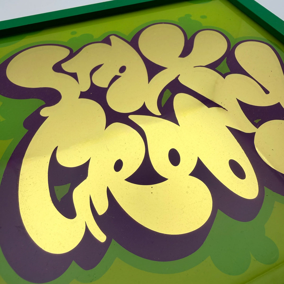 Stay Groovy Gold Leaf Glass