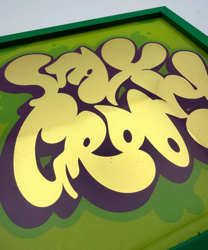 Stay Groovy Gold Leaf Glass