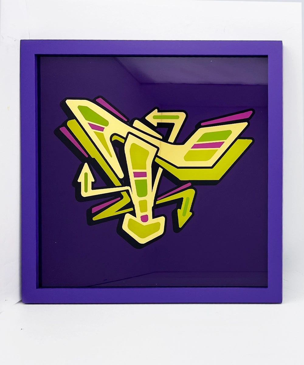 T Graffiti Gold Leaf Glass