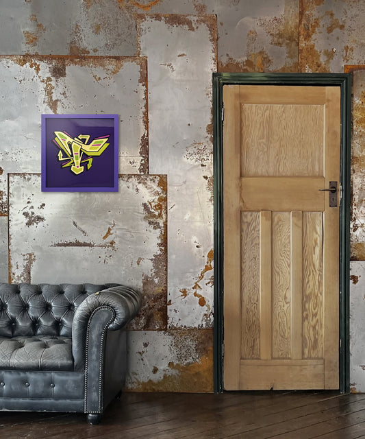 T Graffiti Gold Leaf Glass