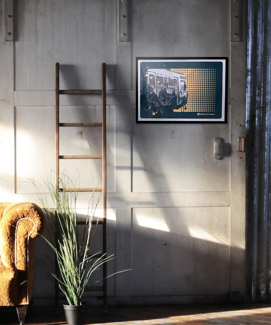 Graphic print, gold foil print, typography print, graffiti print