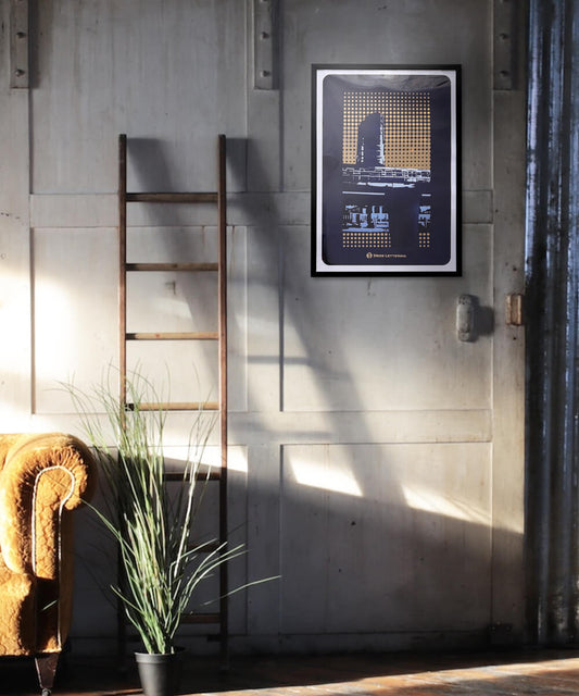 Graphic print, gold foil print, 
