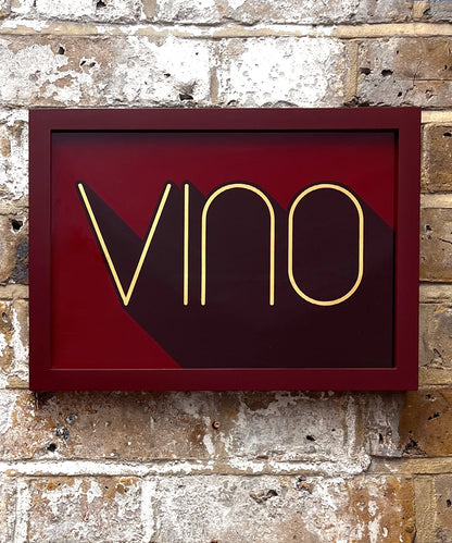 Vino Wine Gold Leaf Glass