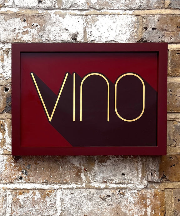 Vino Wine Gold Leaf Glass