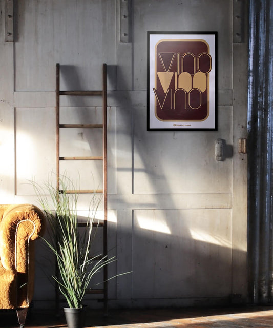 Graphic print, gold foil print, typography print