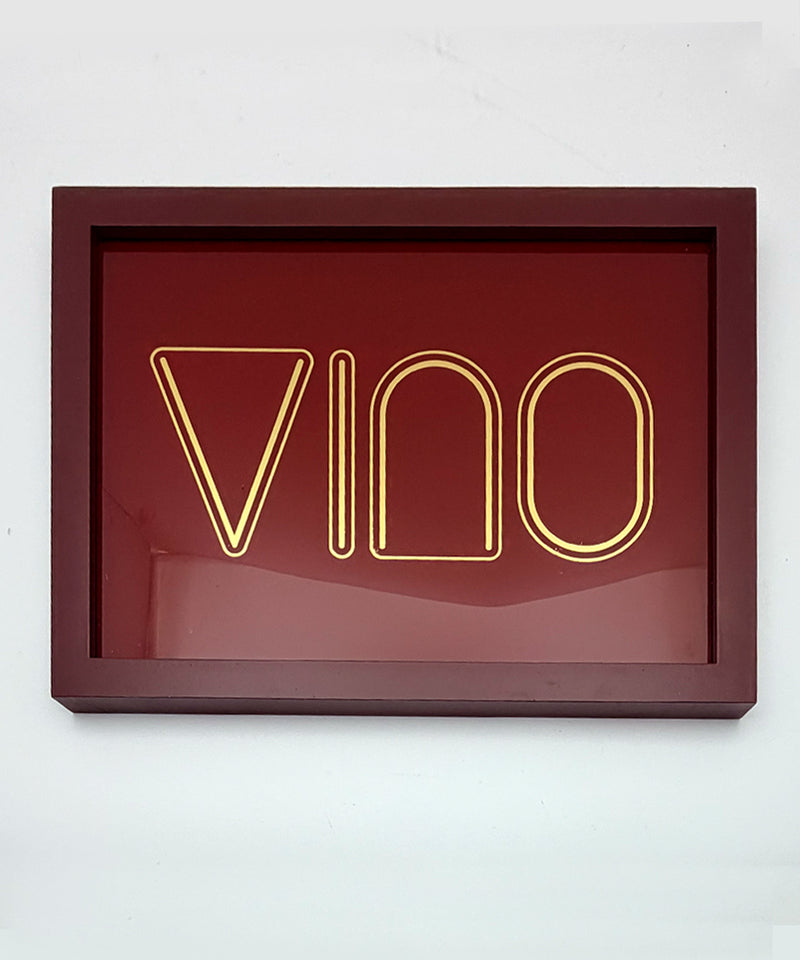 Vino / Wine Series - Gold Leaf Glass Artwork (Framed)