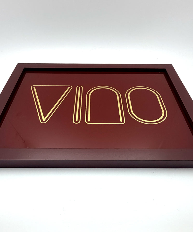Vino / Wine Series - Gold Leaf Glass Artwork (Framed)