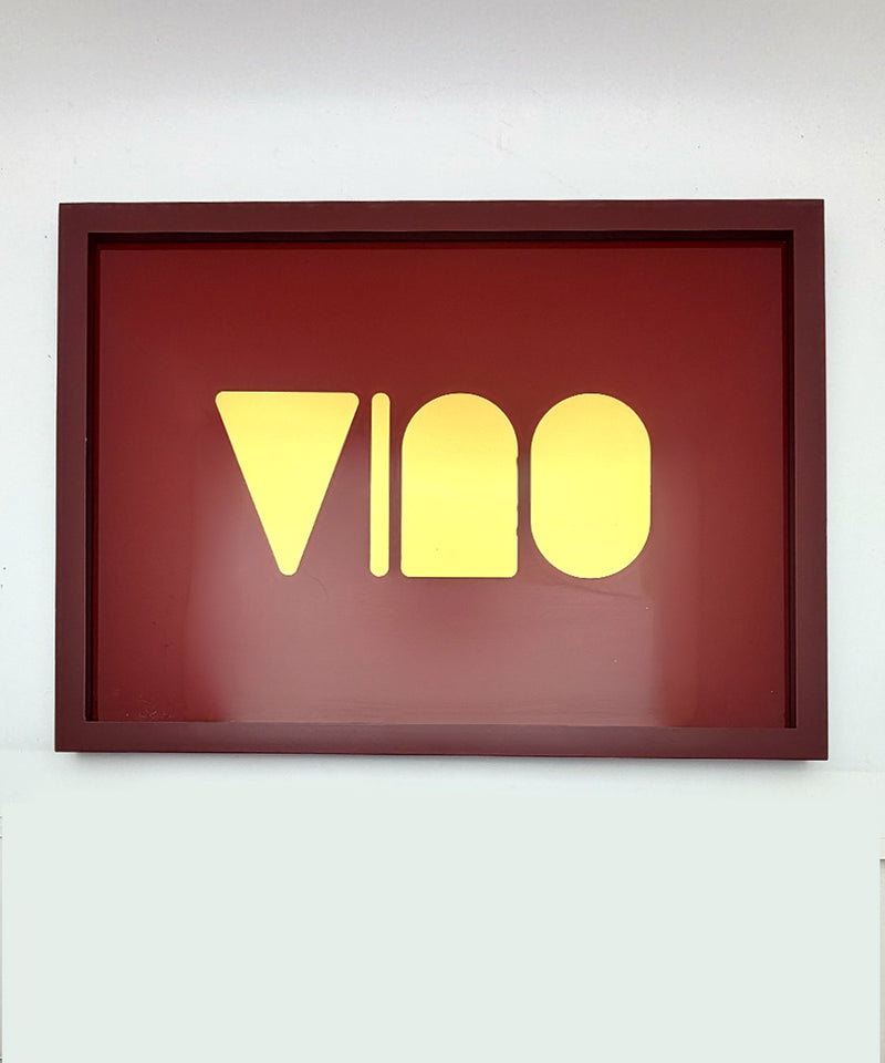 Vino / Wine Series - Gold Leaf Glass Artwork (Framed)