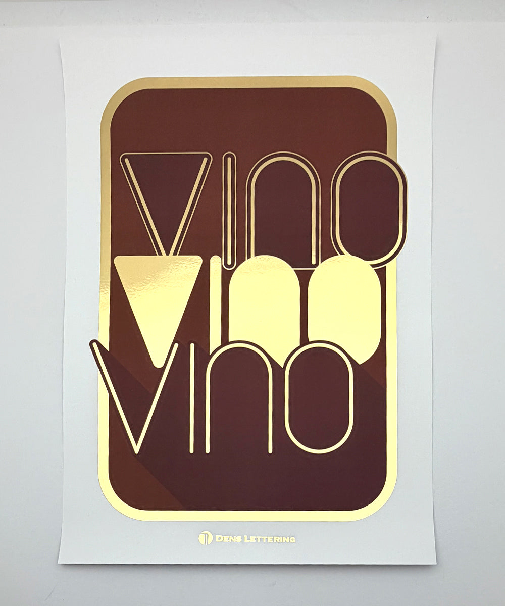 Graphic print, gold foil print, typography print