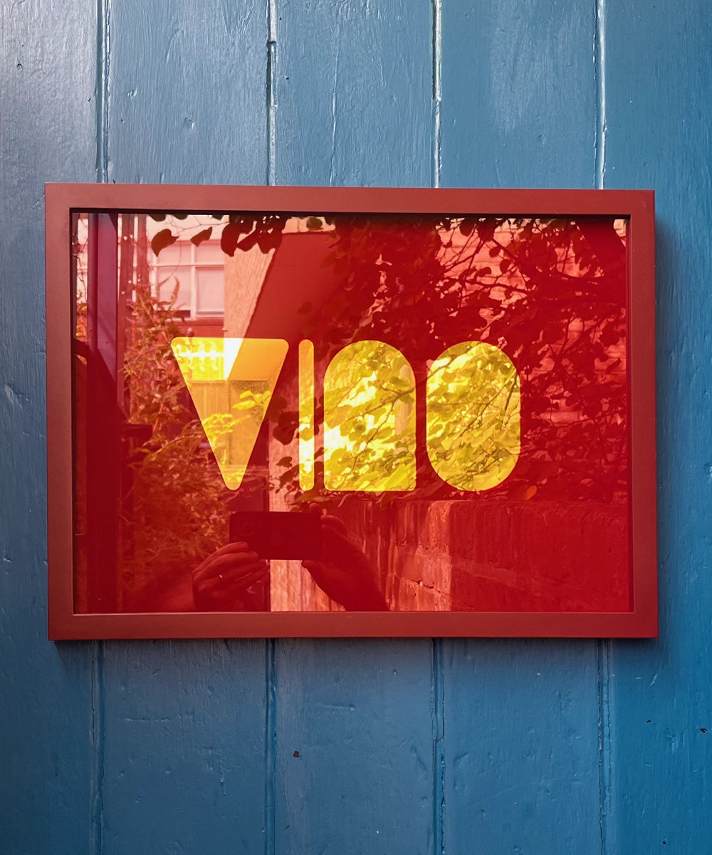 Vino Wine Gold Leaf Glass