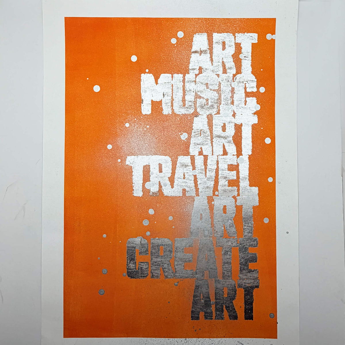 Art Music Travel Create painting silver leaf