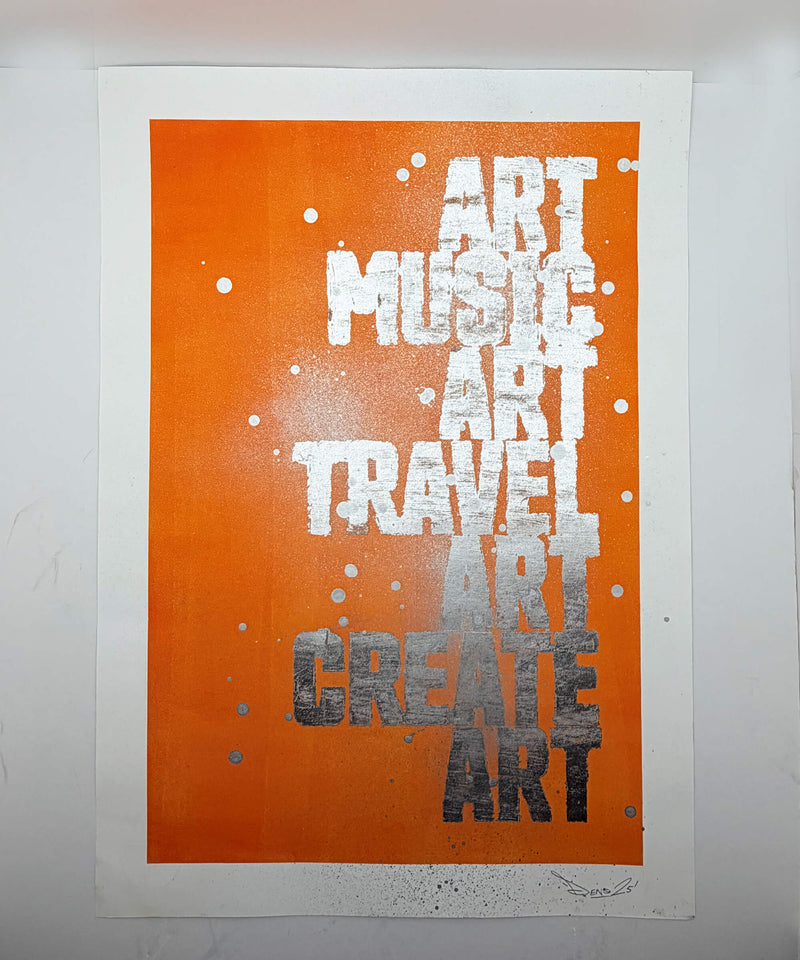 Art Music Travel Create painting silver leaf