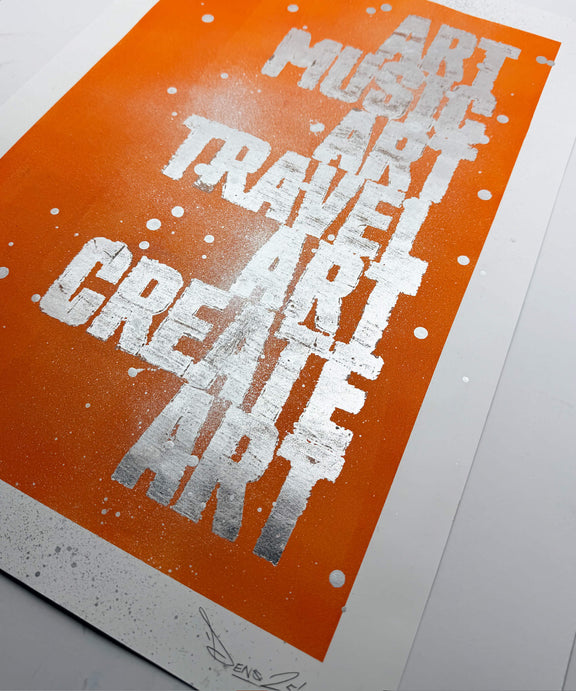 Art Music Travel Create painting silver leaf