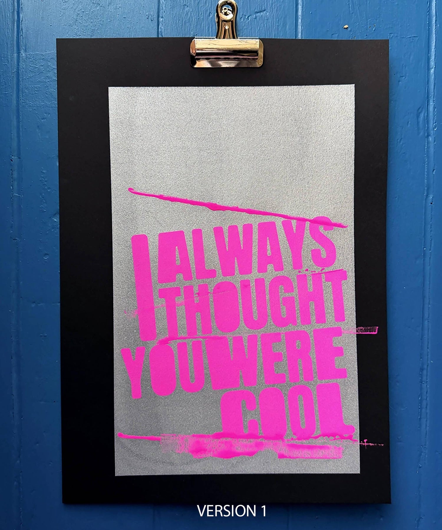  screen print, typography art, handmade art, 