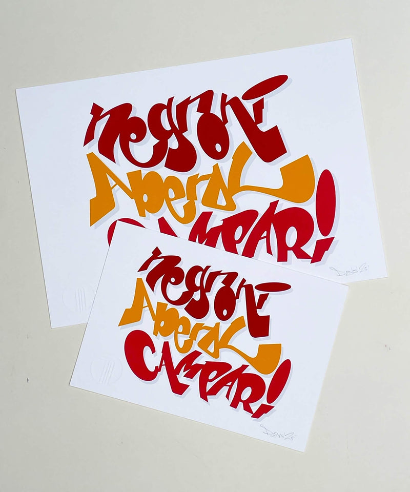 typography print, graphic print,  aperitivo print, negroni print