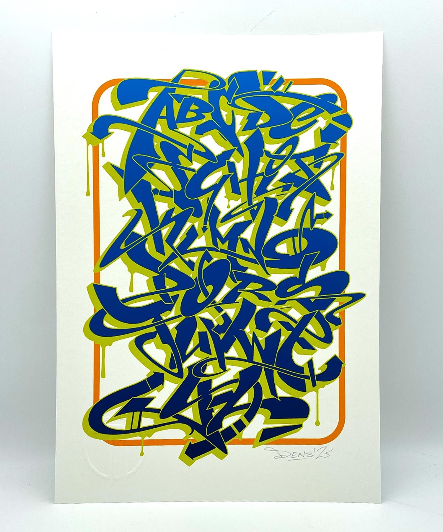 graffiti print, calligraphy print