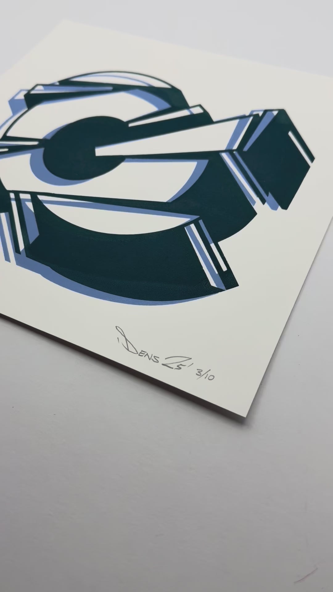 'G' Letter - Screen Print – Signed, Embossed and Numbered – Dens Lettering