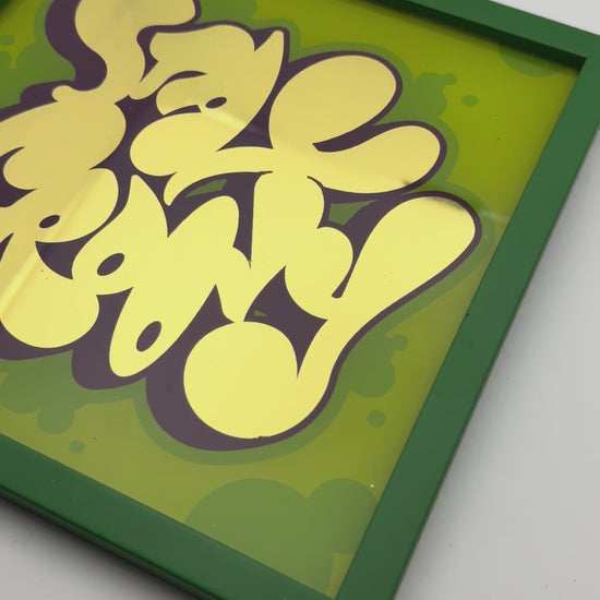 Stay Groovy Gold Leaf Glass