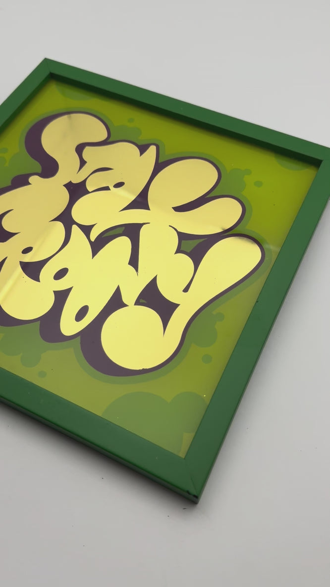 Stay Groovy Gold Leaf Glass