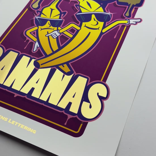 Graphic print, gold foil print, typography print,