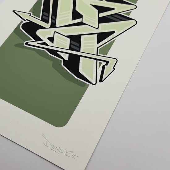 graffiti print, calligraphy print
