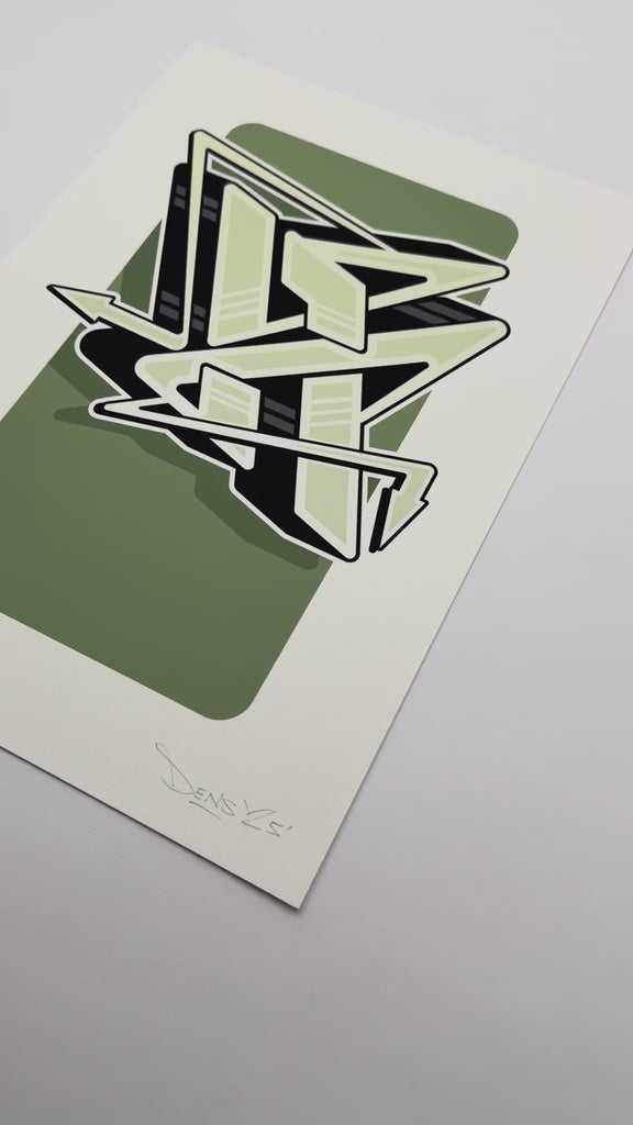 graffiti print, calligraphy print