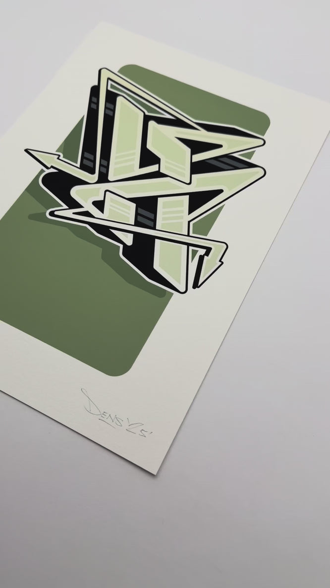 graffiti print, calligraphy print