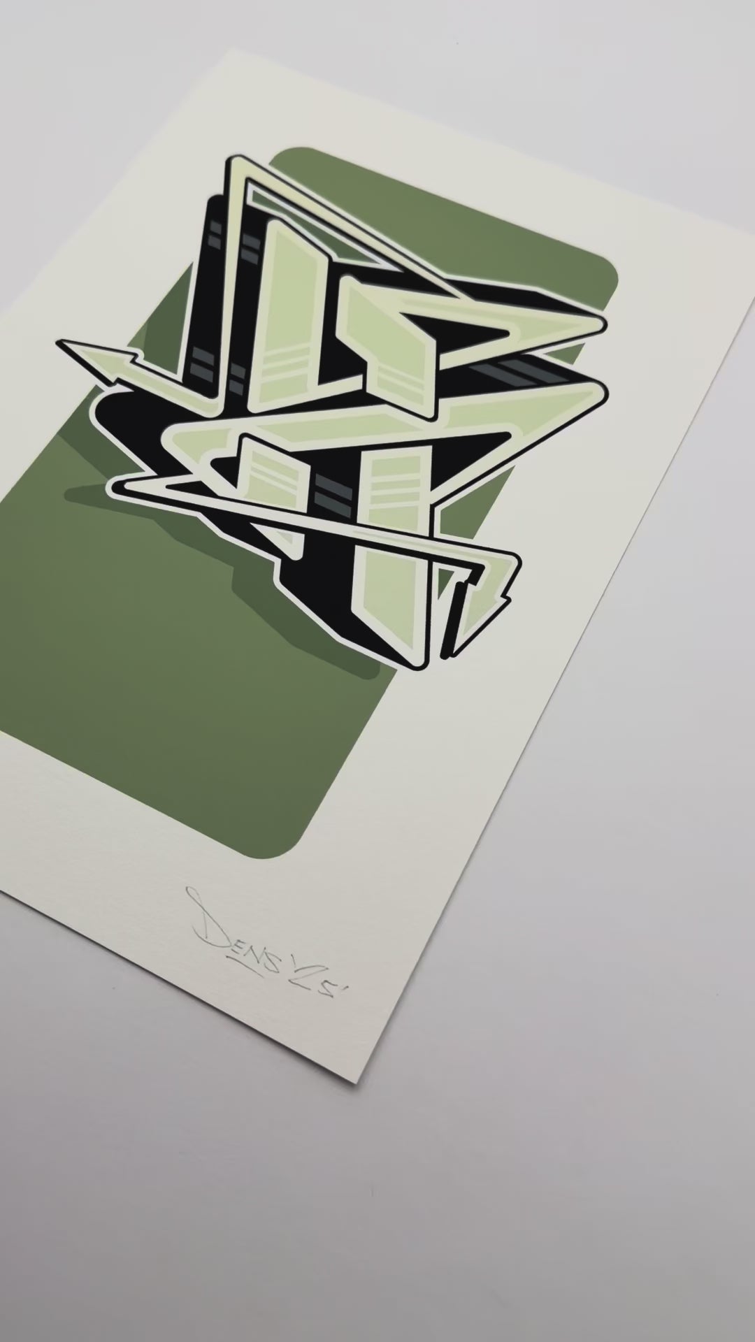graffiti print, calligraphy print