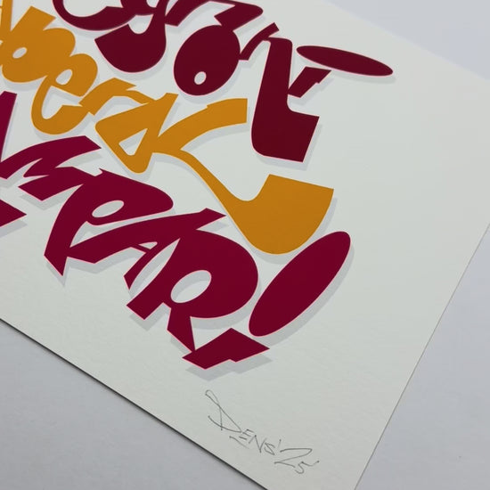 typography print, graphic print,  aperitivo print, negroni print