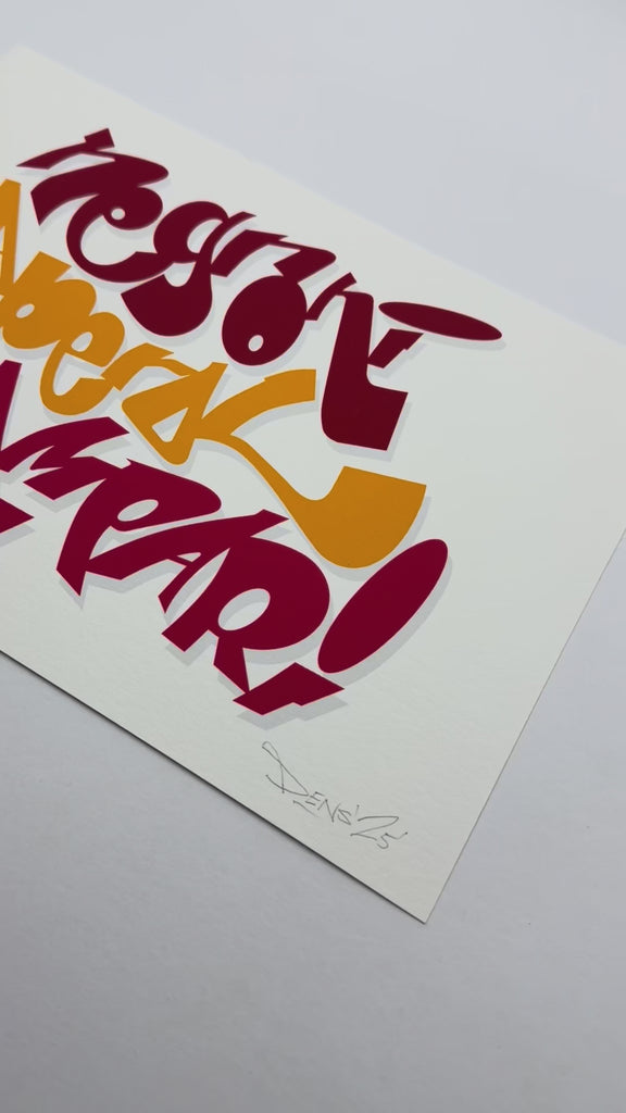 typography print, graphic print,  aperitivo print, negroni print