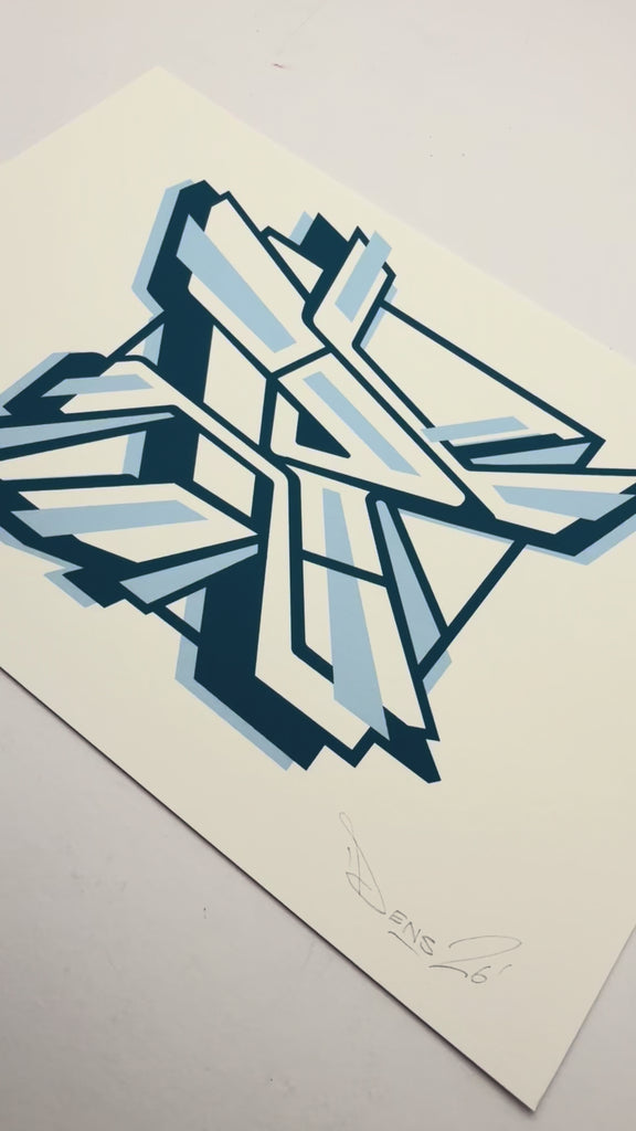 R Graffiti Print