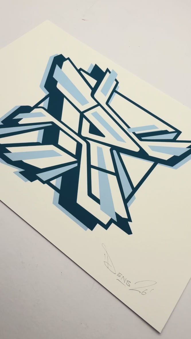 R Graffiti Print