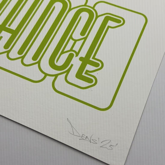 typography print, graphic print, music print, dance print