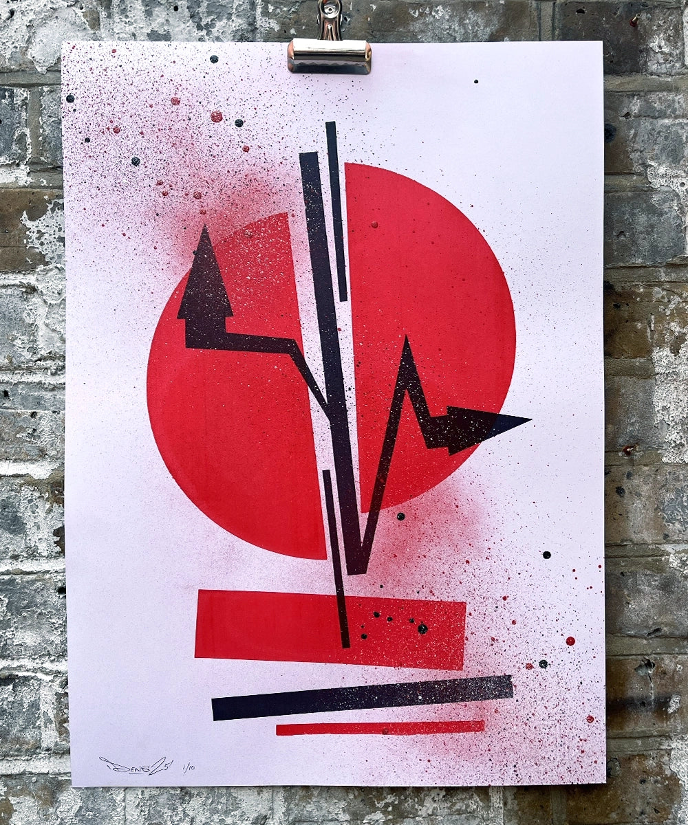Red Circles Screen Print